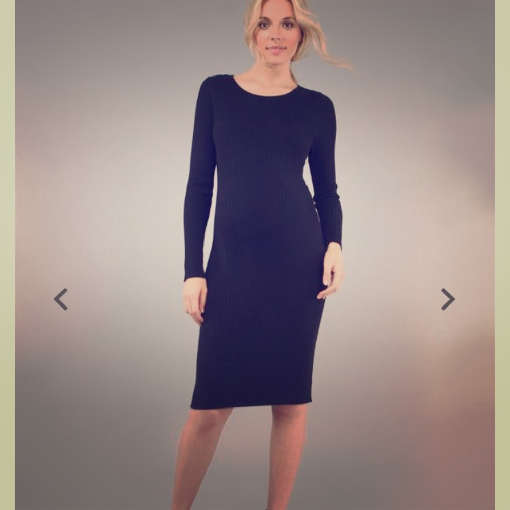 Black maternity dress by Seraphine